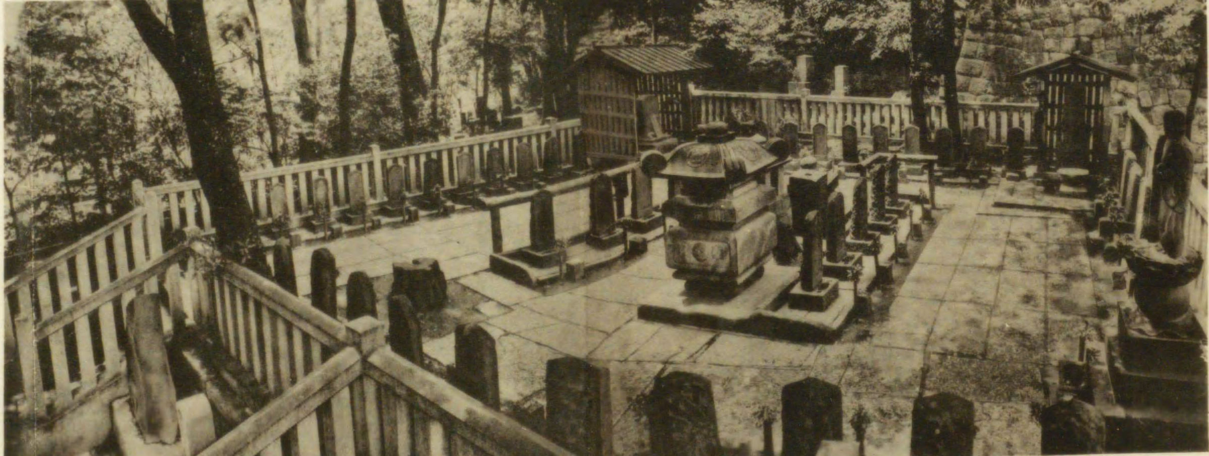 Map of ronin graves at Sengakuji Temple